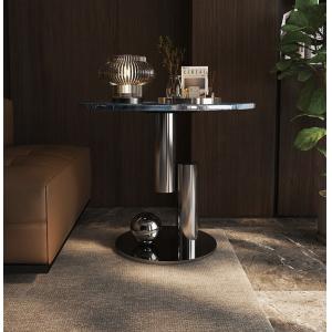 SS Edge Marble And Gold Sofa End Table Telephone Table