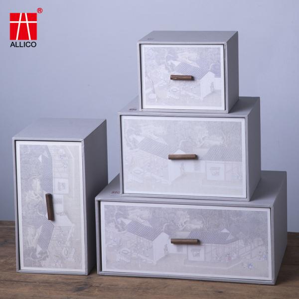Custom Logo UV Packaging Sliding Drawer Gift Boxes White Cardboard Gift Box