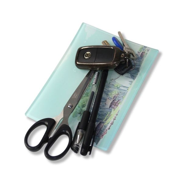 Sublimation Tempered Glass Photo Plate Rectangle Round Steak Fruit Trays Blank Sublimation Plates