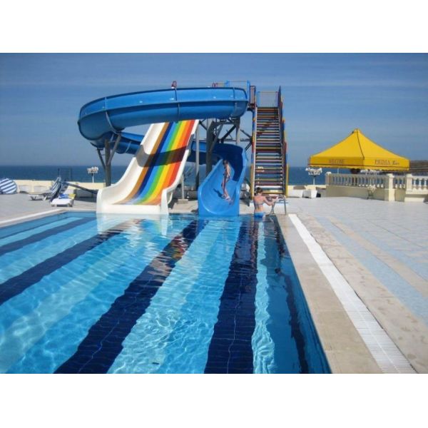 Aqua Park Swimming Pool Design Amusement Water Spiral Fiberglass Slide