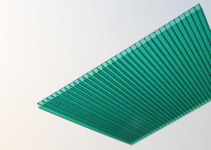 China Soundproof Polycarbonate Patio Roof Panels , Green Plastic Roofing Sheets wholesale