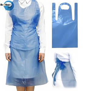 Factory Wholesale Customized Color or Blue PE Apron Disposable Eco Friendly PE
