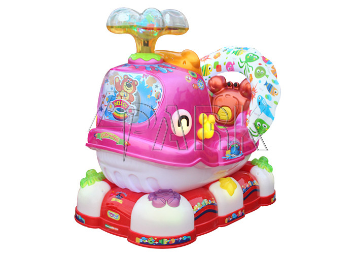 China Cute Whale Pink Train Kiddie Ride Machines With Time Controller wholesale