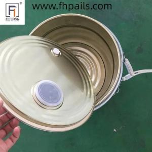 China Stainless Steel Coffee Beans Empty Metal Pail 20L With Air Valve wholesale