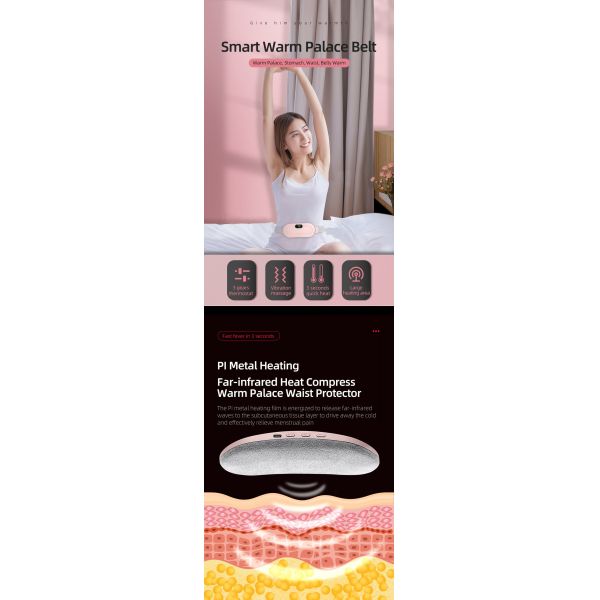 Smart Electric Period Cramp Relief Massager Menstrual Heating Pad for Menstrual Cramps