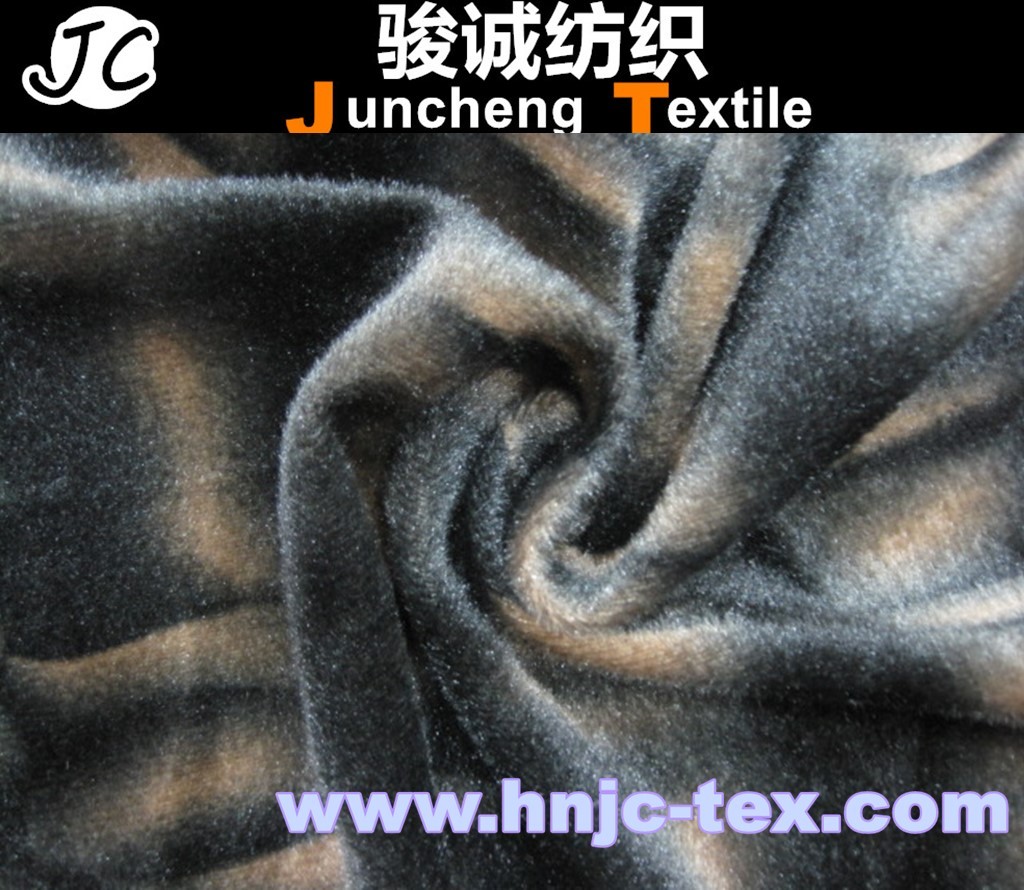 China Stripe printed common velboa fabric aminal like short pile for sofa upholstery polyester wholesale