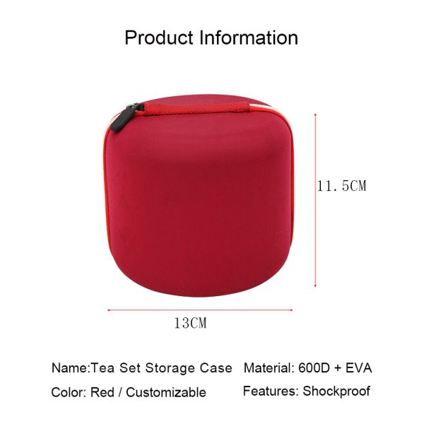Portable Nylon Shockproof Eva Foam Case For Tea Cup Packaging