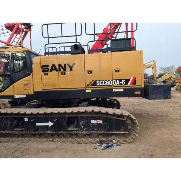 Used SANY SCC600A-60T Crawler Crane-Produced In 2019, Certificates Are Complete And Goods Are Available For Immediate Supply.