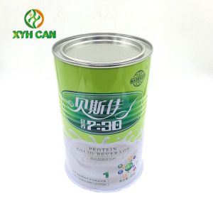 China Milk Powder Tin Can Large Capacity Empty Tin Cans with Easy Open Lid with Fashionable Design on sale