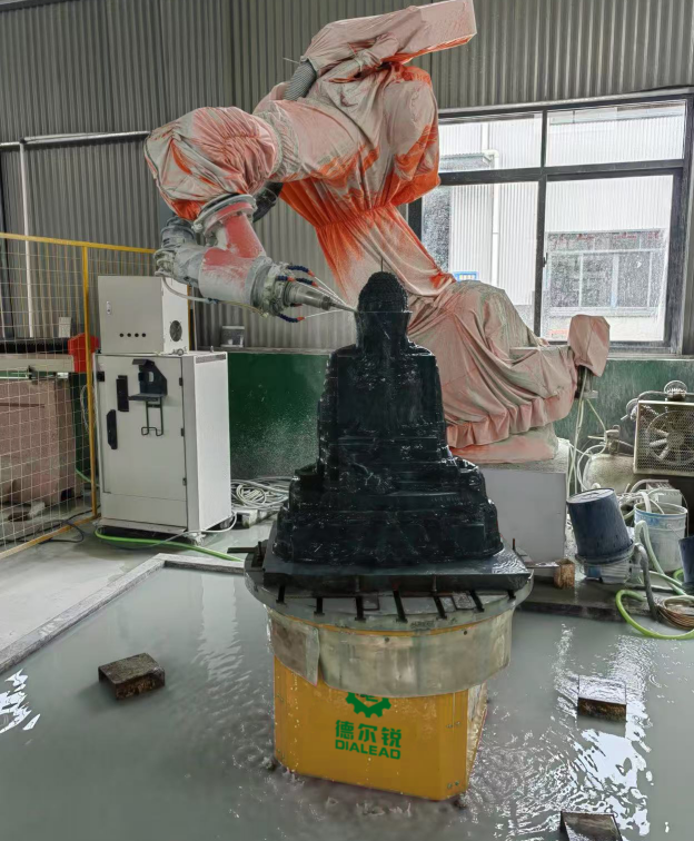 Automatic Stone Sculpture Carving Machine Stone Engraving Machine 3D 7 Axis Kuka Robot