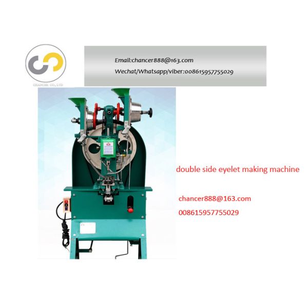 Automatic double side eyelet punching machine for shoe