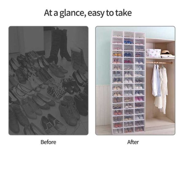 Portable Lidded Household Shoe Box With Magnetic Collapsible Weight 0.225kg