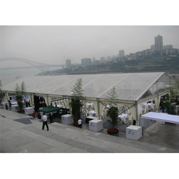 Transparent Aluminum Customized Canopy Tent 10m * 15m With Clear Top / Side