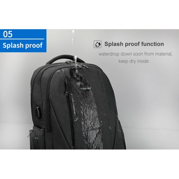 T-B3399 Waterproof Travel Laptop Backpack Anti Theft Lightweight Mochila Men With Usb