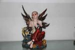 Poly resin hand painting Fairy site Angel Collectible Figurines for home