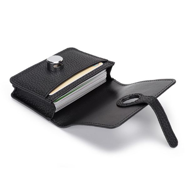 Low MOQ Mix Models Genuine Leather Slim Wallet Card Holder For Unisex Business Casual