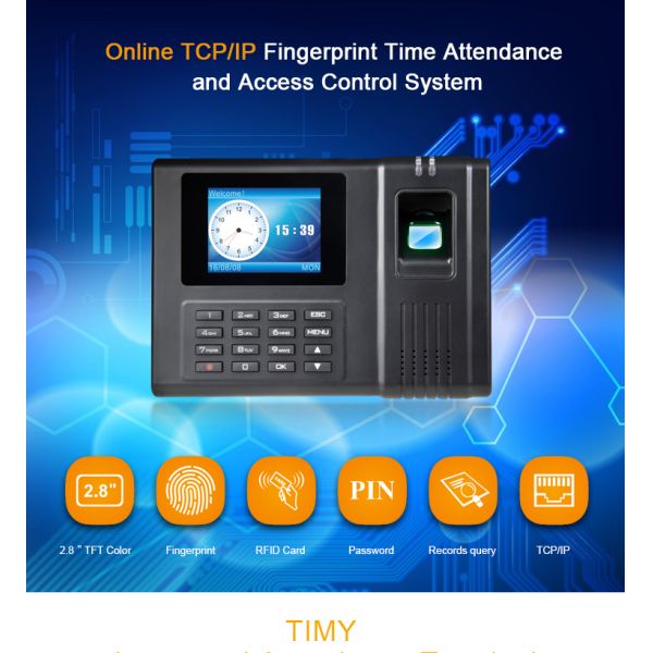 Time Clock LCD 2.4 Inch Biometric Fingerprint Access Control