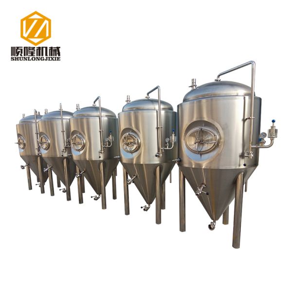 Fast Conical Beer Fermenter , Bright Beer Stainless Steel Conical Bottom Tank