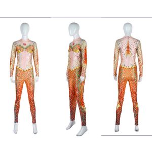 3D Digital Printing Custom Mermaid Costume Elegant Bodycon Jumpsuits