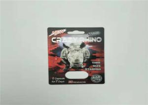 China Male Sexual Performance Enhancing Pills Blister Card Packaging Rhino 99 50k 150k 3d Effect Card on sale