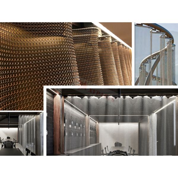 0.53mm X 3.81mm Room Divider Chainmail Curtain For Body Security