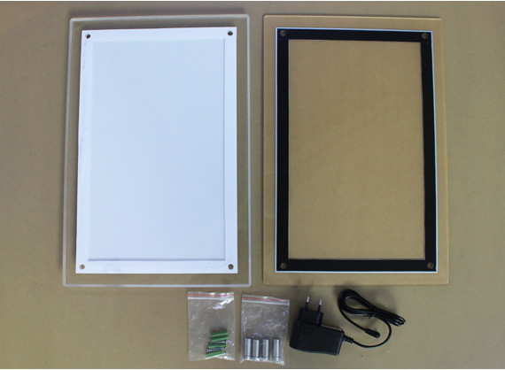 Where homes and owners connect A3 double sided Window Hanging Crystal LGP Acrylic LED Lightbox display