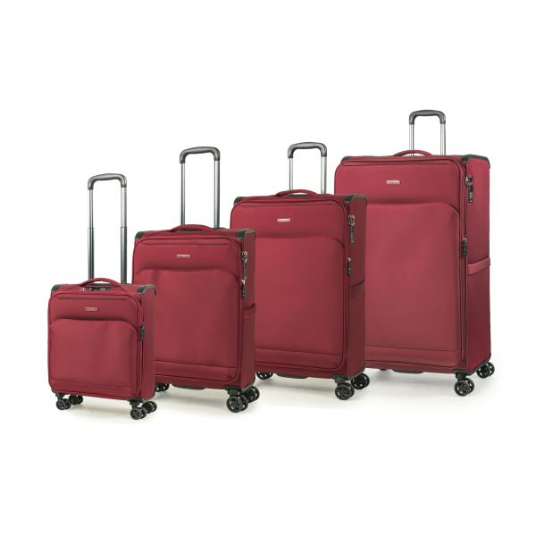 Reinforced Handle Red 0.8mm Aluminum Soft Trolley Luggage