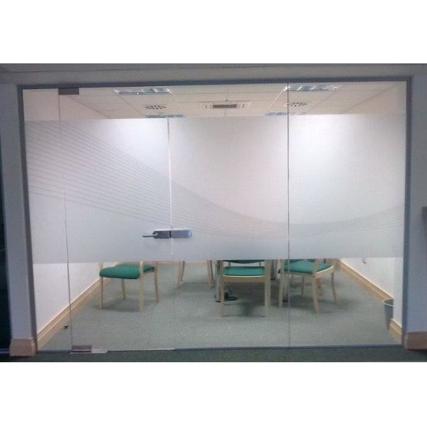 Matt White Stained Privacy Window Film Frosted Window Stickers