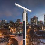Robotic Self Cleaning Led Intelligent Street Light High Power Pole Lithium