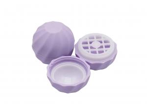 China Purple Egg Shape Lip Balm Tube Plastic Cosmetic Lip Balm Package on sale