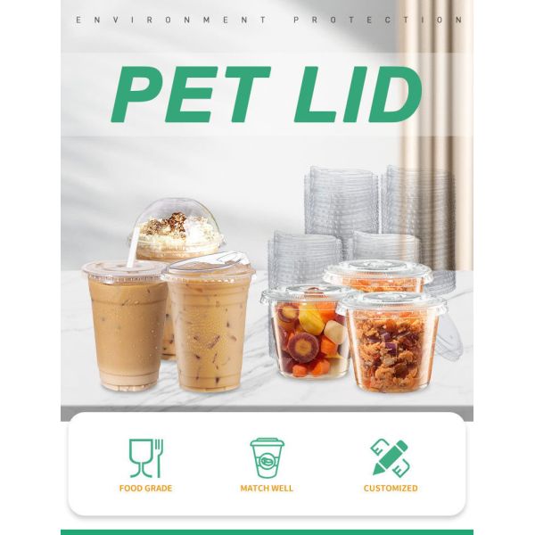 Disposable Customized Cup Lid Plastic Cup Dome Lid PP Clear Coffee Juice Cup Lid