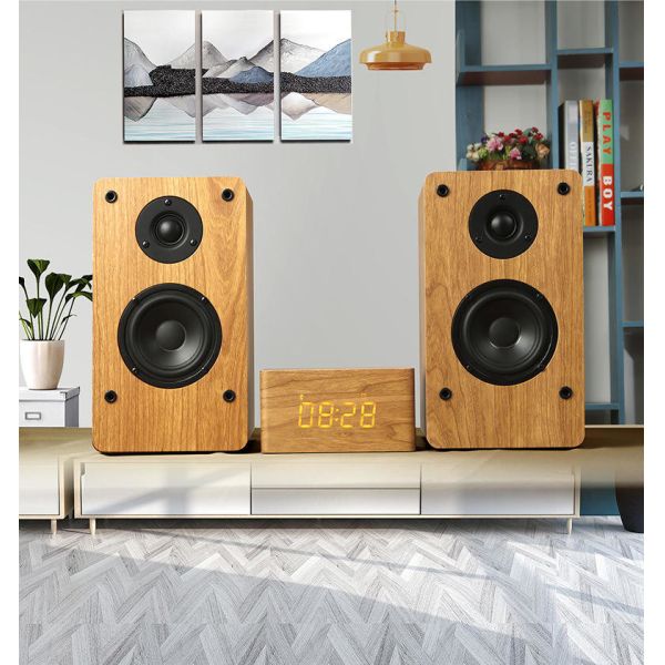 Rhythm Rechargeable Bookshelf Speakers with USB Connection and Music Function