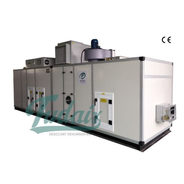 Quality 8000m³/h 30%RH Automatic Temperature & Humidity Control Desiccant Dehumidifier for sale