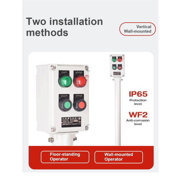 Explosion-Proof Operation Panel IP66 Explosion Proof Corrosion Proof Control Station IIC ATEX Enclosure Control Box Flameproof Equipment