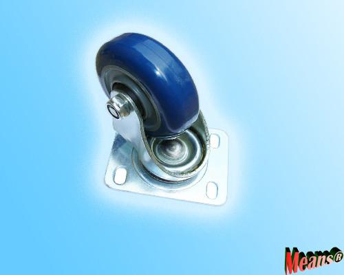 Quality 3.5" Swivel caster, with Blue /Burgundy /Grey polyurethane wheel. for wooden case. for sale