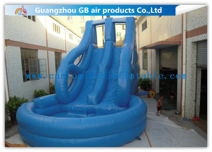 China Tropical Swiming Pool Huge Inflatable Water Slides For Rent In Hot Summer Games wholesale