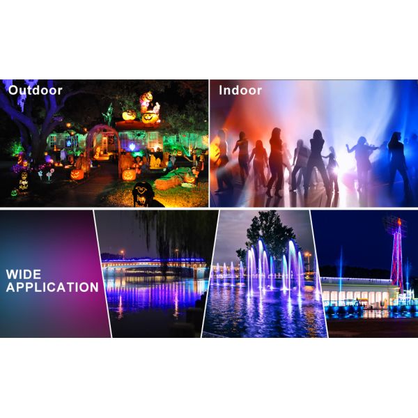 RGB Waterproof LED Flood Light With Remote Control 25w Dimmable