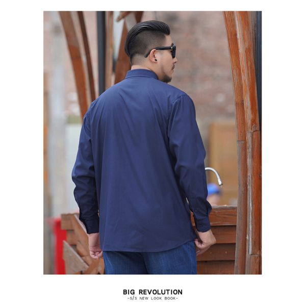 Viscose/Polyester/Spandex Blend Latest Formal Long Sleeve Dress Shirt for Business Men