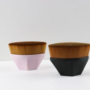 Vegan Single Soft Kabuki Brush For Liquid Foundation 10pcs