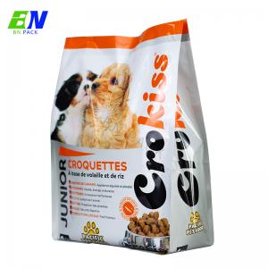 China Foil Pouch Cat Food Packaging Zipper Pet Food Bag Flat Bottom Plastic Heat Sea Pouch wholesale