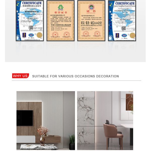 Co Extruded Wood Plastic Composite PVC Wall Panels 15mm