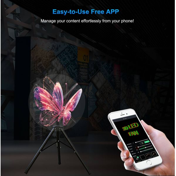 3D Advertising Ad Holographic Fans Hologram Fan 3d Fan Holographic Display