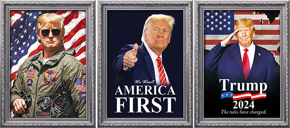 Customized President Image 3d Lenticular Print 3D Flip Effect Poster