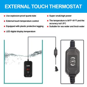 Sustainable Submersible Aquarium Heater LCD Display Digital Adjustable Water