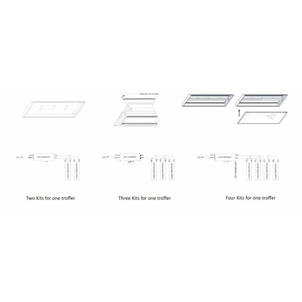 110W 5000K LED Linear High Bay Light Die Cast Aluminum 135lm/W