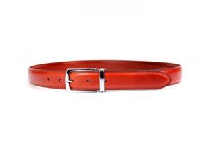Adjustable Pin Buckle Tan 2.8CM Womens Genuine Leather Belt
