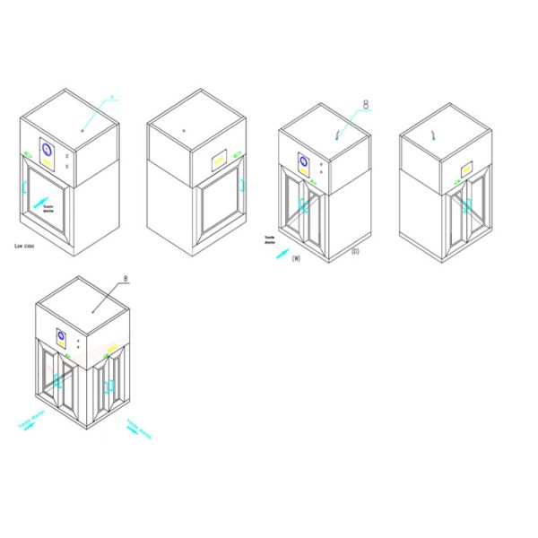Lab Dynamic Sterilize Cleanroom Pass Box With Testing Port
