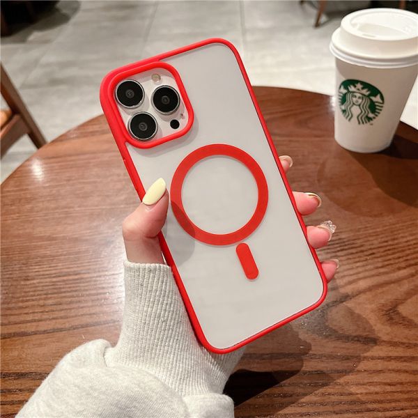 Transparent Back Tpu Shockproof Magnetic Phone Case For IPhone Case 16 15 Pro Max