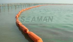 China Solid Floating Pvc Oil Containment Boom With Balast Chain And Shackle wholesale