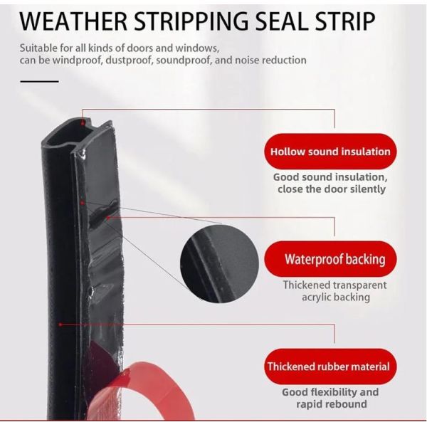 Door Draft Stopper Silicone Weather Seal Strip Bottom Rubber Door Bottom Moulding Processing Service Sweep Weather Strip